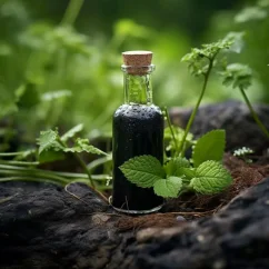 Sklenená fľaštička s 10 ml 100% prírodného esenciálneho oleja Gotu Kola, ideálna na použitie pri zápaloch.