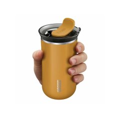 Žltý cestovný termohrnček Octaroma Lungo. Objem 300 ml. Žltý cestovný termohrnček Octaroma Lungo. Objem 300 ml.