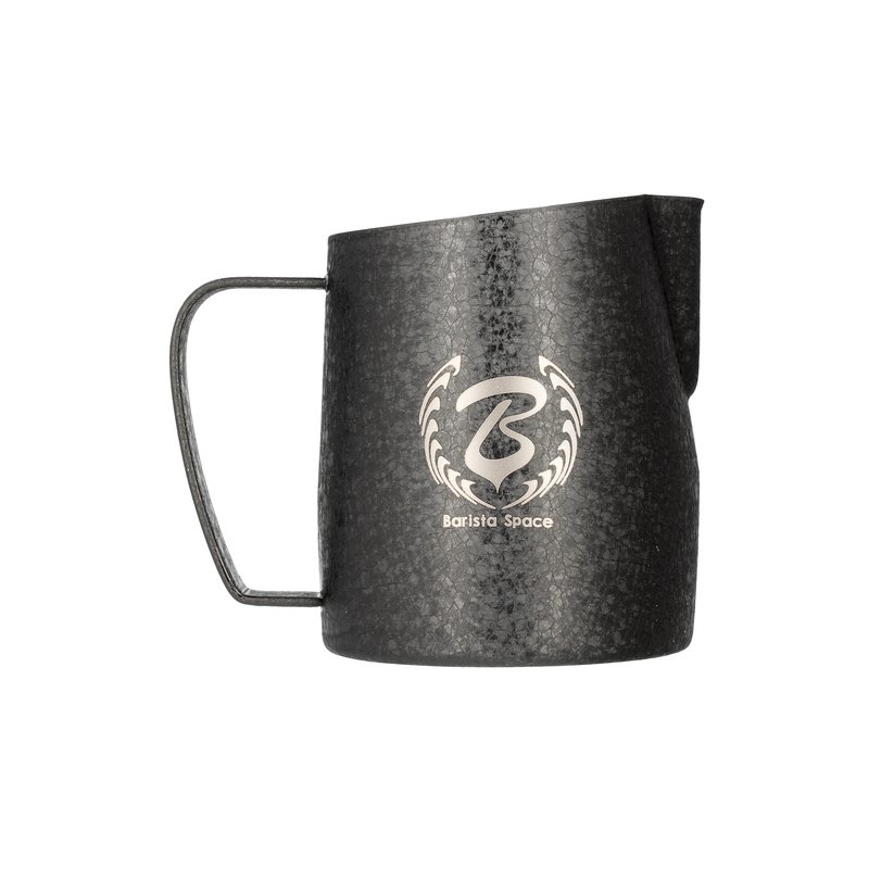Konvička na šľahanie mlieka Barista Space Ice Grain Black 450 ml.