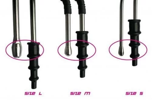 Sizes of cleaning brushes.