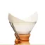White paper filter in a glass Chemex