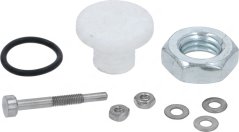 Set vun Niveau Sonden mat engem Dichtungsring, engem Plastiksknäppchen, enger Schrauf, Muttere a Scheiwen