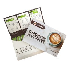 Coffret mensuel de nettoyage pour machines à café pour baristas à domicile.