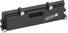 Tastenfeld mat 6 Tasten MAGISTER, Récksäit mat enger Plack, engem Stecker fir e flaache Kabel an engem Etikett mam Code.