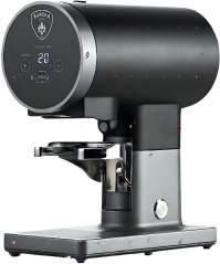Automateschen zylindreschen Tamper op engem Fouss, mat digitalem Display a Messermechanismus ënner dem Kierper