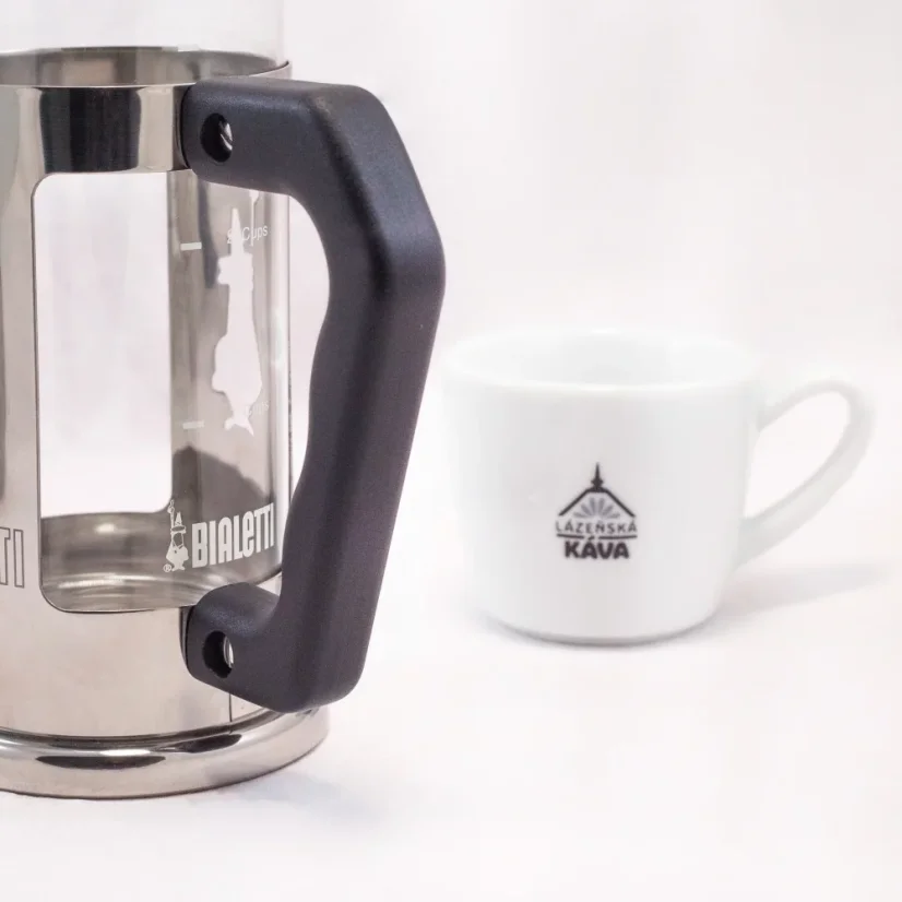 French Press Bialetti Preziosa mit einem Volumen von 350 ml aus Glas hergestellt.