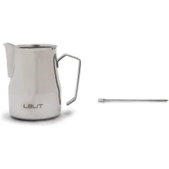 Milk frothing pitcher and latte art pen, 75 cl, stainless steel