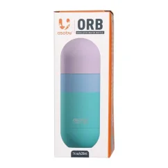 Asobu Orb Bottle 420 ml thermos mug in pastel blue color, perfect for travel. Asobu Orb Bottle 420 ml thermos mug in pastel blue color, perfect for travel.