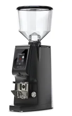 Electric grinder for espresso Eureka Atom Excellence 75 in black finish.