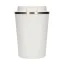 Biały termokubek Asobu Cafe Compact o pojemności 380 ml, idealny do podróży.