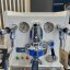 Home espresso machine in white with hot water function for tea.
