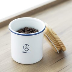 Pot en émail Kalita avec couvercle en bois 760 ml