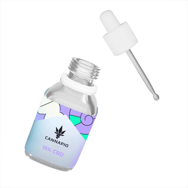 Flacon Cannapio CBD Stronger 15% - huile naturelle à spectre complet, 30 ml, idéal pour soutenir la santé générale et le bien-être.