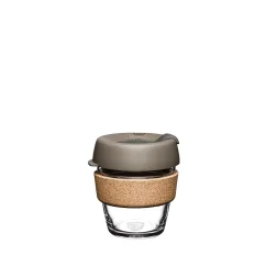 KeepCup Brew Cork Latte XS 177 ml v béžovej farbe, ideálny na cestovanie s kávou.