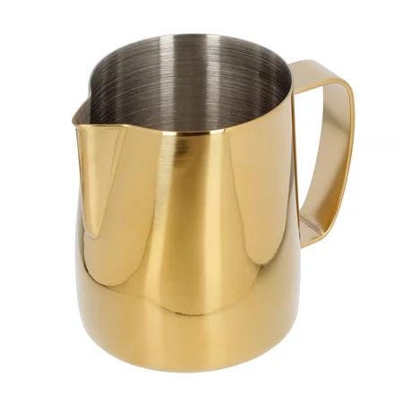 Pichet à lait Barista Space Golden d'une contenance de 350 ml en couleur or, idéal pour préparer le café comme un barista professionnel.