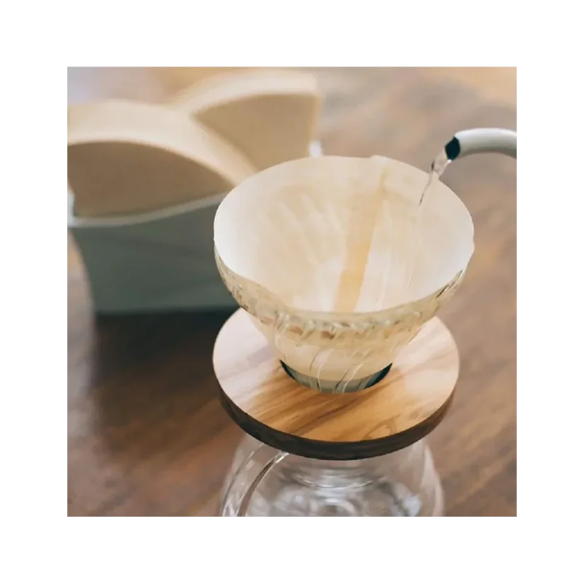 Unbleached paper filters Hario V60-02 Misarashi are perfect for brewing up to 4 cups of coffee and ensure a clean and tasty beverage without unwanted flavours.