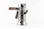 Stainless steel 9Barista espresso machine with wooden elements.