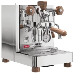 Home espresso machine Lelit Bianca PL162T with water quantity adjustment feature for customizing each cup of coffee.