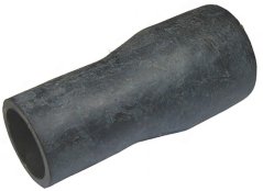 Schwaarzen Offloss-Schlauch aus Gummi a konescher Form mat zwee ënnerschiddleche Duerchmiesser