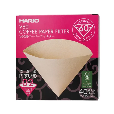 Hario Misarashi papierové filtre nebielené V60-02 40 ks