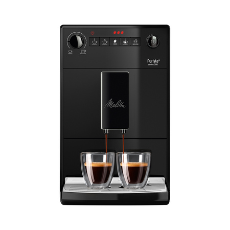 Melitta Purista Pure Black - machine à café automatique avec moulin silencieux