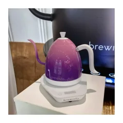 Brewista Artisan kettle in Candy Purple color with integrated timers and scale function.