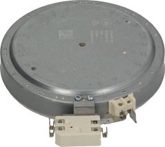 Elektresch Kachplack WHIRLPOOL 481231018887, vun ënnen gesinn mam Metallmantel an der Klemmleescht. Elektresch Kachplack WHIRLPOOL 481231018887, vun ënnen gesinn mam Metallmantel an der Klemmleescht.
