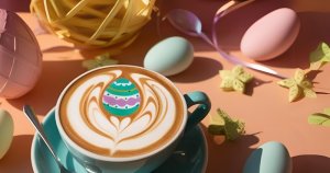 Veľkonočný latte art – jarná galéria motívov