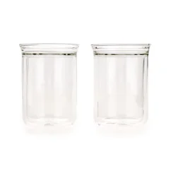 Set of two glass tasting mugs for filtered coffee by Fellow, ideal for coffee enthusiasts.