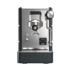 De voorkant van de Stone Espresso Pure hendel koffiemachine in zwart.