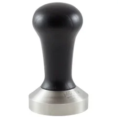 Tamper Motta avec une poignée noire pour tasser le café. Tamper Motta avec une poignée noire pour tasser le café.