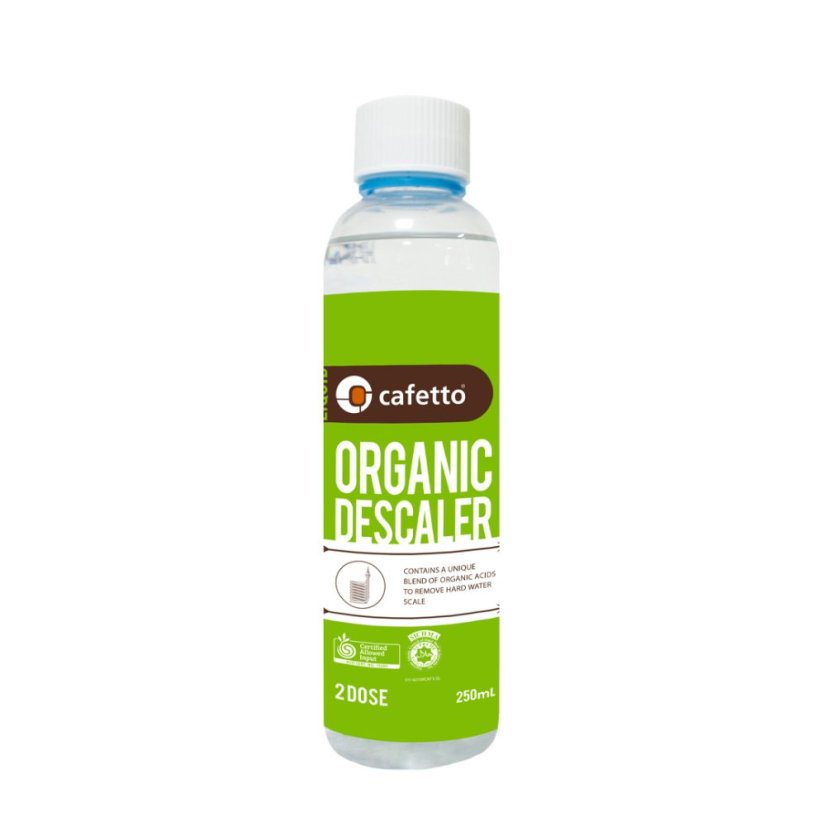 Tekutý prostriedok na odstraňovanie vodného kameňa na čistenie kávovarov 250 ml.