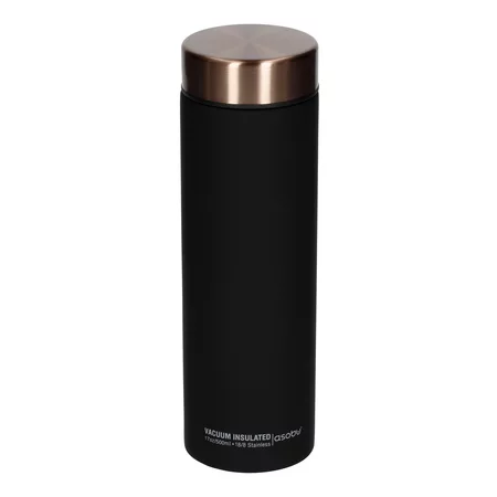 Asobu Le Baton 500 ml thermal mug in elegant black, suitable for travel.