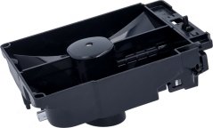 Schwaarz Kaffeedose fir Grinder mat Spender, bannendran mat enger dréibarer Scheif a Flilleken Schwaarz Kaffeedose fir Grinder mat Spender, bannendran mat enger dréibarer Scheif a Flilleken