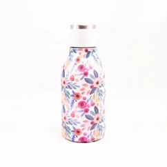 Asobu Urban Water Bottle Floral insulated mug with a capacity of 460 ml, ideal for travel.