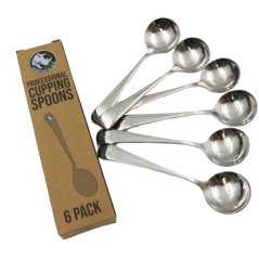 Cuillères de cupping professionnelles Rhinowares inox, lot de 6