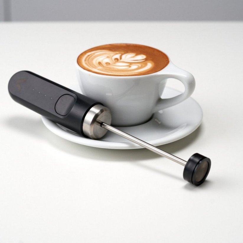 Subminimal NanoFoamer Lithium milk frother with cappuccino cup