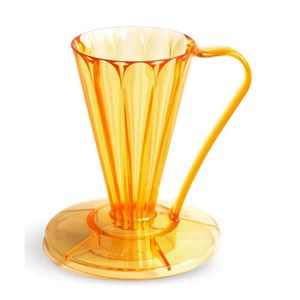 Cafec Flower Deep 27 dripper plastique doré - Café pour over
