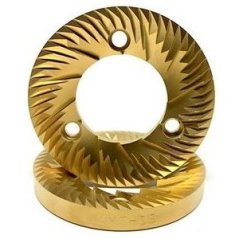 Mlecí kamene Eureka s titánovými kameňmi s priemerom 85 mm, model 15030202.SC, sú špeciálne navrhnuté na kompatibilitu s kávovarom Victoria Arduino Mythos Two. Mlecí kamene Eureka s titánovými kameňmi s priemerom 85 mm, model 15030202.SC, sú špeciálne navrhnuté na kompatibilitu s kávovarom Victoria Arduino Mythos Two.