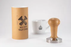 Heavy tamper with oak wood handle Heavy tamper with oak wood handle