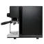 Right side of a black Rancilio espresso machine.