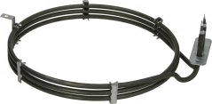 Kreesfërmeg Heizspirale a einfacher Form mat enger Metall-Montageplack an engem eraushänkende Pin-Kontakt. Kreesfërmeg Heizspirale a einfacher Form mat enger Metall-Montageplack an engem eraushänkende Pin-Kontakt.