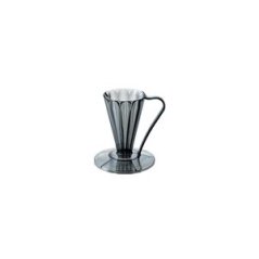 Cafec Flower Deep 27 plastic dripper black - pour over coffee