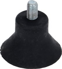Gummistiefel Fouss SBR M8, schwaarz Gummipatt a Klackform mat engem Gewëndestëft