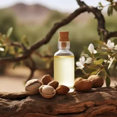 Flasche mit 10 ml ätherischem Öl aus Sheabutter mit beruhigender Wirkung.