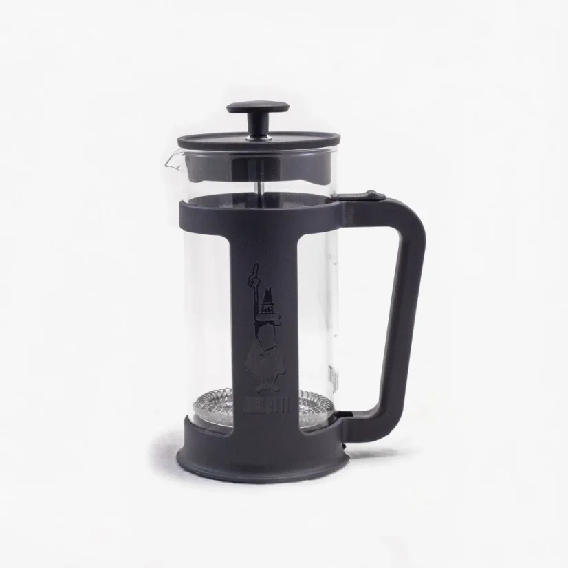 French press Bialetti Smart 350 ml vo čiernej farbe s telom z kvalitného skla.