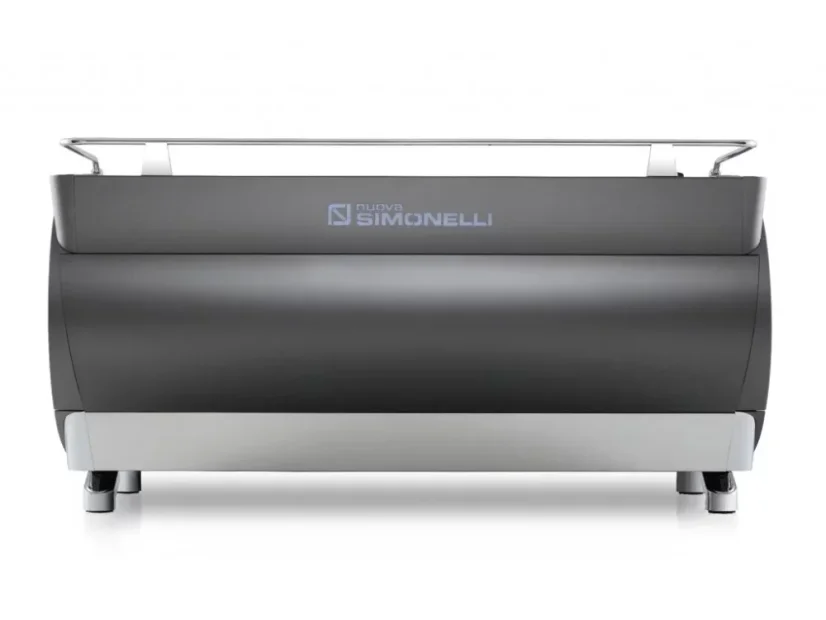 Šedý kávovar Aurelia UX s dvomi hlavami od Nuova Simonelli.