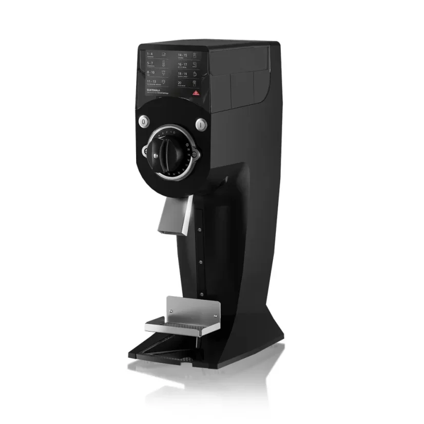 The flat grinding stones of the universal coffee grinder ensure an even grind of coffee.