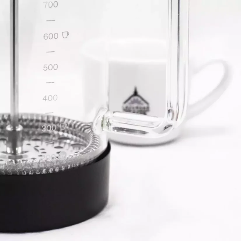 French press Barista & Co Core Coffee Press Black with a capacity of 1000 ml in elegant black, made of stainless steel.