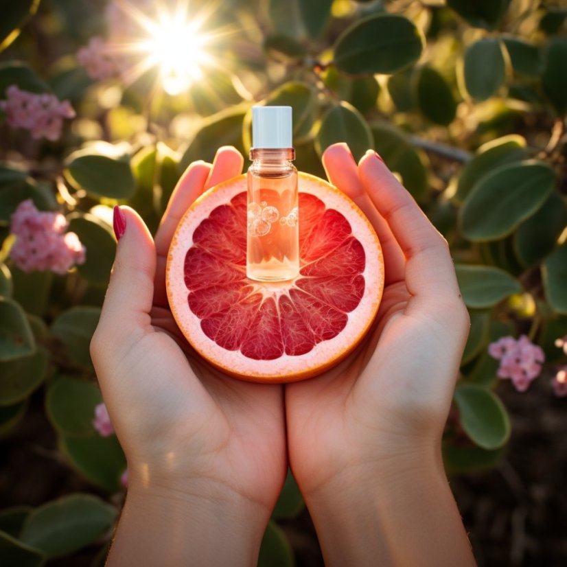 Sklenená fľaštička 10 ml 100% prírodného grapefruitového esenciálneho oleja značky Pěstík, určeného na posilnenie imunity.